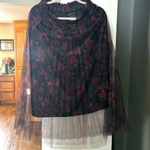 Rose sheer skirt